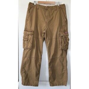 Vintage Aeropostale Baggy Cargo Pants Mens Size 38x32 Brown Loose Y2K